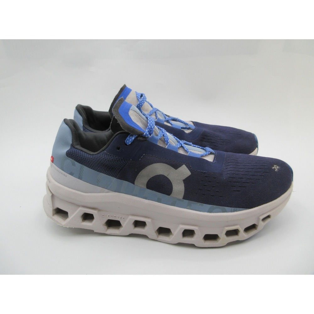 On Cloudmonster Shoes Womens Size 10.5 Blue CloudTec Running Sneakers 61.99026